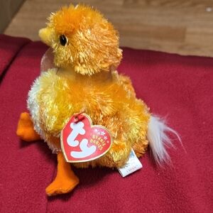 Ty Yellow & Orange Chick Beanie Baby Plush Chickie Sept 20, 2001 Easter